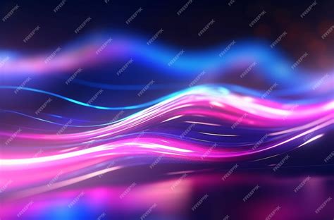 Premium Ai Image Futuristic Abstract Background Glowing Neon Light With Curves Wallpaper