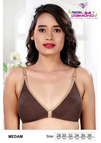 Non Padded Cotton Hosiery Medam Brown Regular B Cup Bra Plain At Rs 84