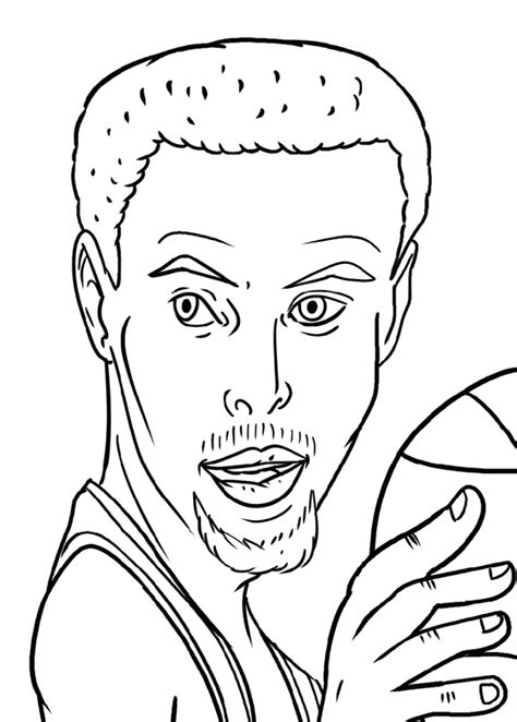 Stephen Curry Coloring Pages Basketball Educative Printable