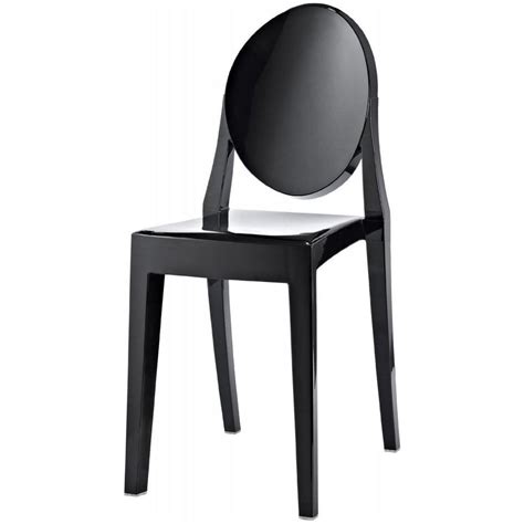 Black Ghost Style Plastic Victoria Dining Chair Black Victoria Chair