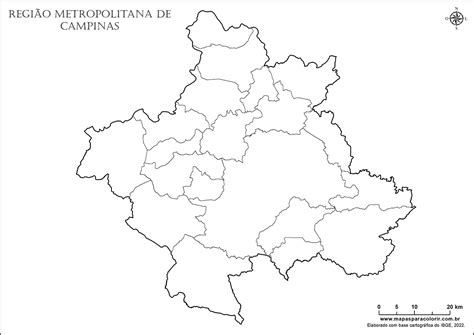 Mapas Da Regi O Metropolitana De Campinas Para Colorir