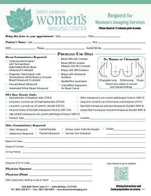 Fillable Online Nm Orgconditions And Care Areasimagingbreast