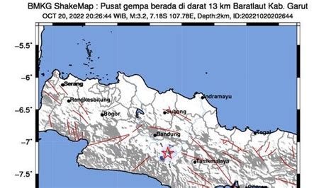 Gempa Bumi Magnitudo 3 2 Mengguncang Garut Getarannya Terasa Hingga Ke