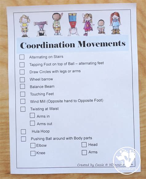 Gross Motor Assessment Forms Printable