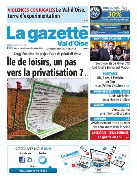 La Gazette Du Val D Oise N Du Mars T L Charger Sur Ipad