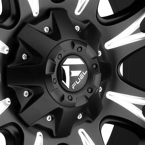 Fuel D Throttle Pc Wheels Black With Milled Accents Rims