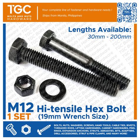 Tgc Pcs M X Mm Ht Hex Bolt High Tensile Hexagonal