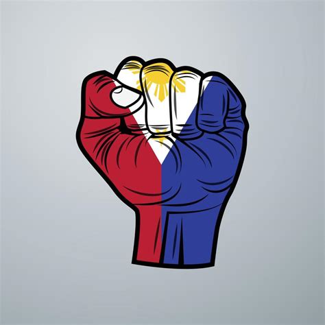 Philippines Flag with Hand Design 3481279 Vector Art at Vecteezy