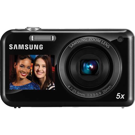 Samsung PL120 DualView Digital Camera (Black) EC-PL120ZFPBUS B&H