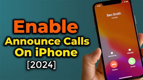 How To Turn On Announce Call On Iphone Iphone Speaks Caller Id When