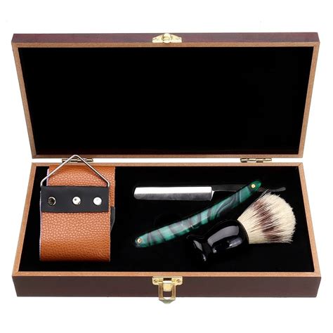 Classic Professional Manual Shaver Kit Straight Shaving Razor Set Box