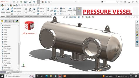 Solidworks Tutorial How To Design Pressure Vessel In Solidworks Youtube