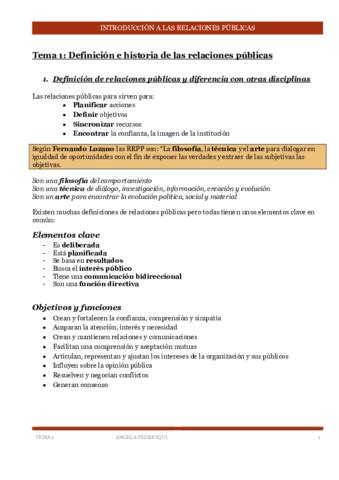 Tema 1 Definición e historia de las relaciones públicas pdf