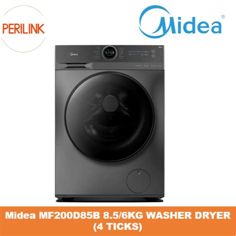 Midea 85kg6kg Front Load Washer Dryer Combo Mf200d85b Shopee Singapore