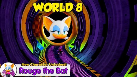 NOVO MUNDO 8 E PEGAR SKIN DA ROUGE THE BAT NO SONIC SPEED SIMULATOR