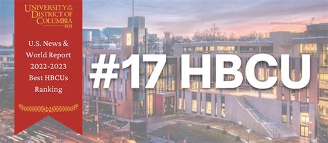 Udc Ranks In U S News World Report Best Hbcusrising Places