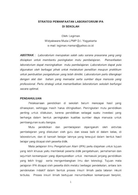 PDF STRATEGI PEMANFAATAN LABORATORIUM IPA DI Lpmpjogja Org Wp