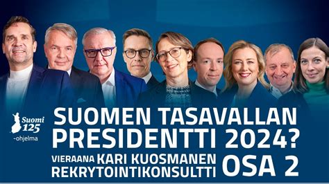 Suomen Tasavallan Presidentti 2024 Vieraana Rekryammattilainen Kari