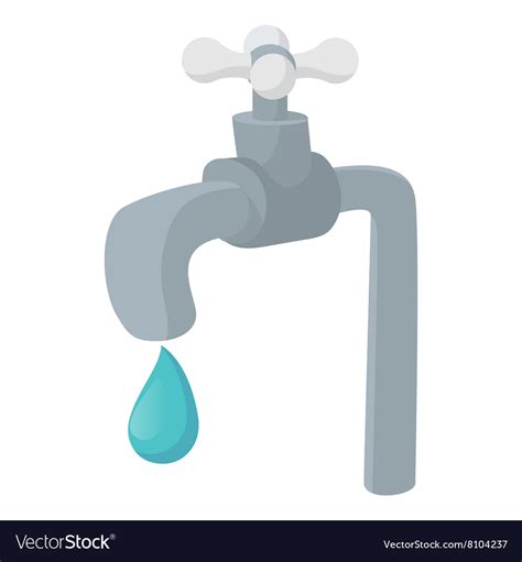 Cartoon Water Tap Water Tap Icon Cartoon Style Royalty Free Vector