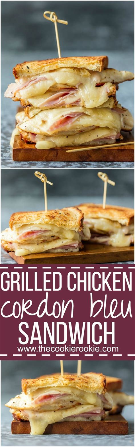 This Grilled Chicken Cordon Bleu Sandwich Is So Easy And So Full Of Flavor Kick Your Sandwich