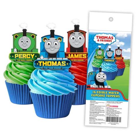 Thomas The Tank Engine Edible Wafer Cupcake Toppers Piece Pack