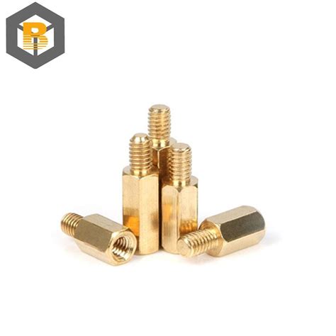 Factory High Precision Threaded Pillars Hex Metric Spacers Male Brass