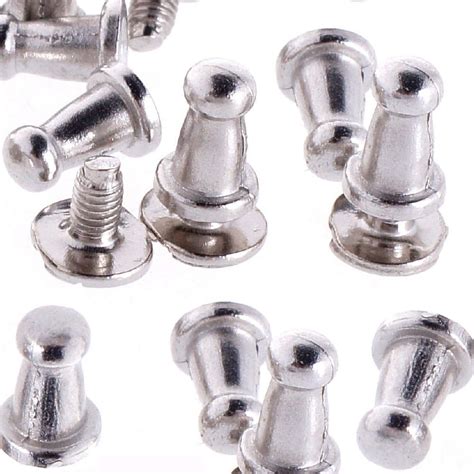 Amazon RUBYCA 30 Sets Silver Head Button Studs And Posts Metal