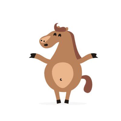 Mascote Do Cavalo Dos Desenhos Animados Bra Os Abertos Ilustra O