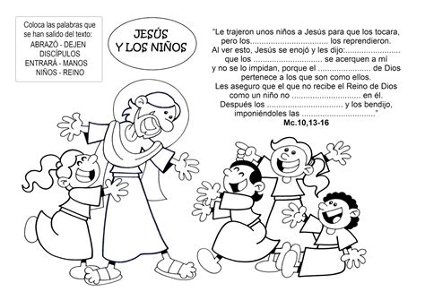 La Catequesis El blog de Sandra Dibujos para colorear Jesús con los