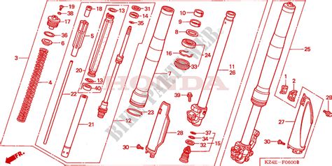 Front Fork For Honda Cr 125 R 2001 Honda Motorcycles And Atvs Genuine