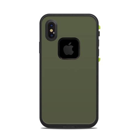 Solid State Olive Drab LifeProof iPhone X fre Case Skin