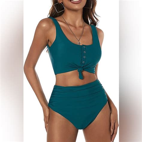 Zaful Swim Bikini Size High Waisted Nwot Poshmark