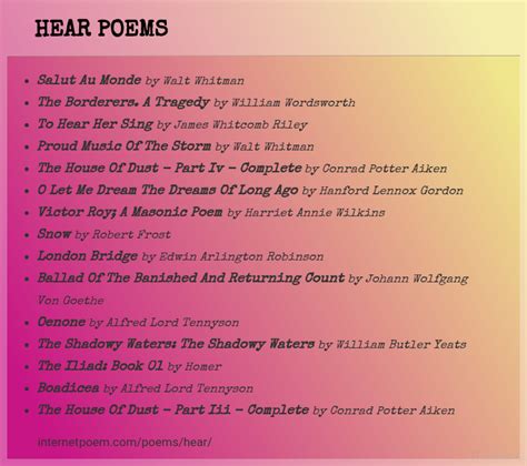 Hear Poems