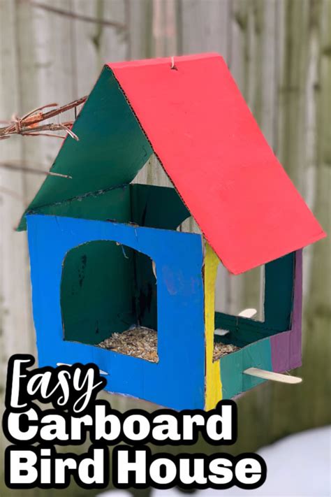 Easy Homemade Cardboard Bird Feeder For Kids Happy Hooligans