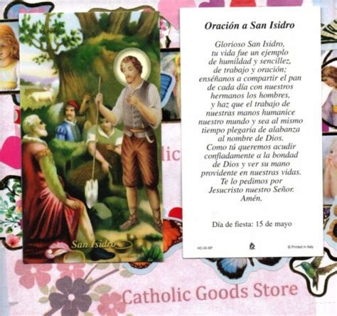 Oracion A San Isidro Spanish Paperstock Holy Card EBay