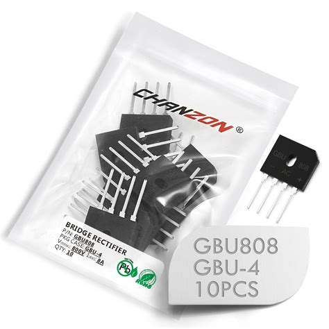 Pack Of Pieces Chanzon Gbu Bridge Rectifier Diode A V Gbu