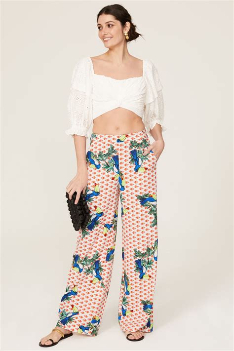 Toucan Wide Leg Pants By Badgley Mischka Rent The Runway