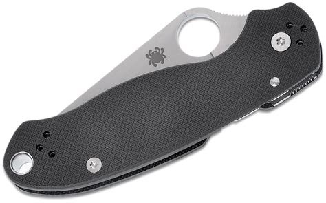 Spyderco Para 3 Folding Knife 3 S45vn Satin Plain Blade Black G10