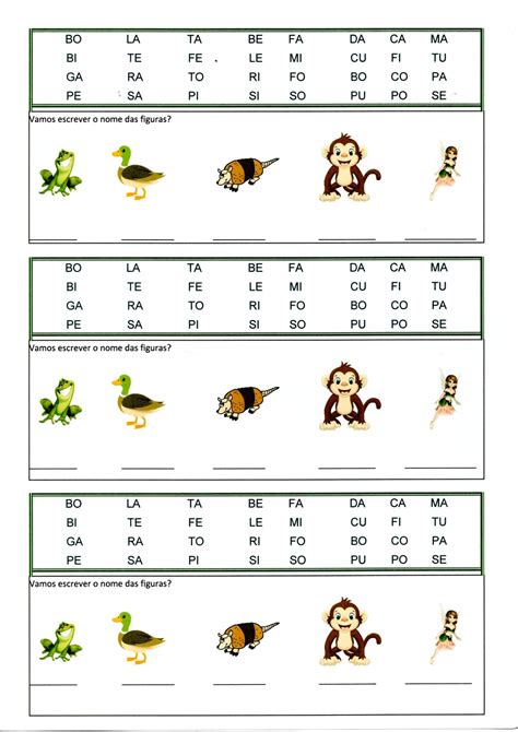 Use As S Labas Para Montar Os Nomes Das Palavras Alfabetiza O Blog