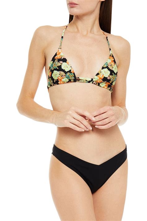 VIX PAULA HERMANNY Camilla Floral Print Triangle Bikini Top THE OUTNET