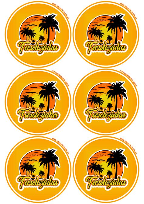 Tardezinha Adesivo Redondo Tag Sticker Decora O De Festa