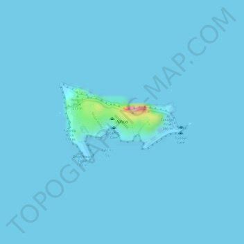 Nihoa Island topographic map, elevation, terrain