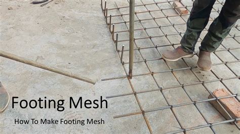 How To Make Column Footing Mesh Bbs Of Footing Steel Youtube