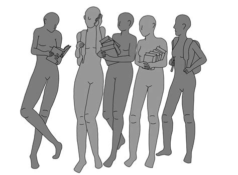 Group Poses Drawing Reference