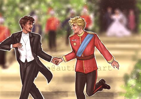 Alex And Henry A4 Art Print Red White And Royal Blue Fanart Etsy