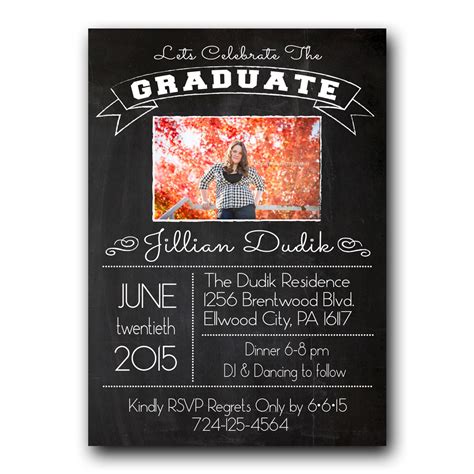 Chalkboard Graduation Dot And Bow