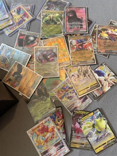 LOT DE 100 Cartes Pokemon 1 Carte V Vmax Vstar Ex Full Art