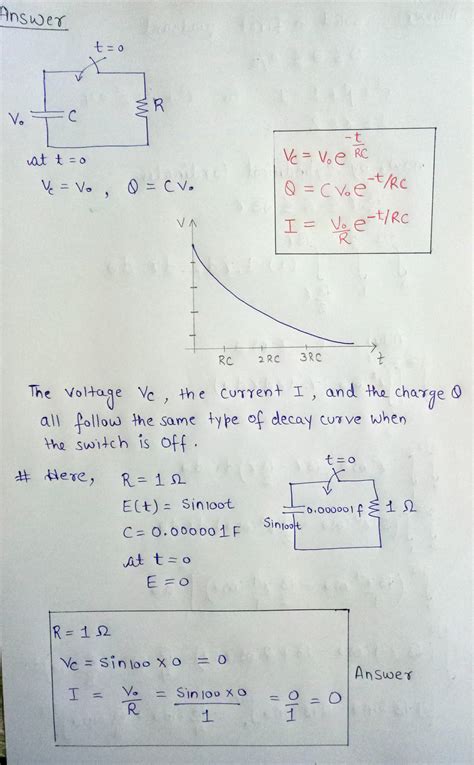 [solved] Differential Equations An Rc Circuit With A 1 Ω Resistor And A Course Hero