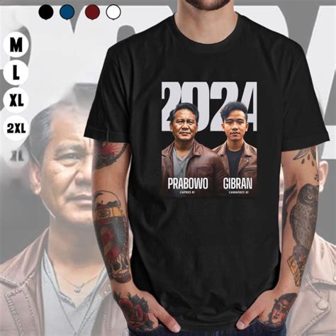 Jual Kaos Pria Wanita Pak Prabowo Subianto Gibran Rakabuming Kaesang