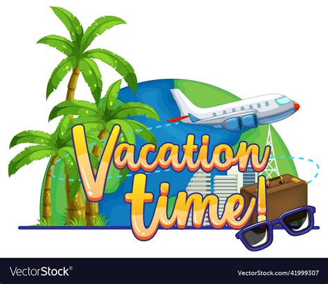 Summer Vacation Logo Concept Royalty Free Vector Image